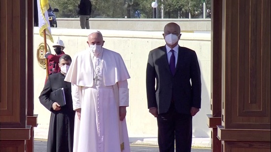 الرئيس العراقى يستقبل البابا فرنسيس