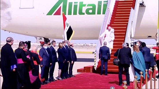 استقبال البابا فرنسيس فى بغداد