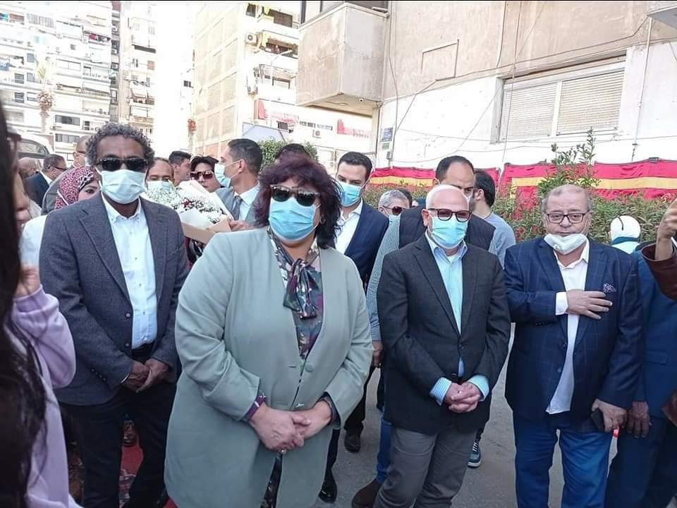 افتتاح وزيرة الثقافة شارع محمود ياسين
