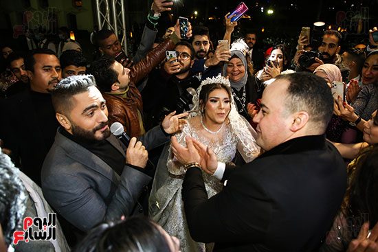 تامر حسنى يحيى حفل زفاف عمرو صحصاح وآية كمال