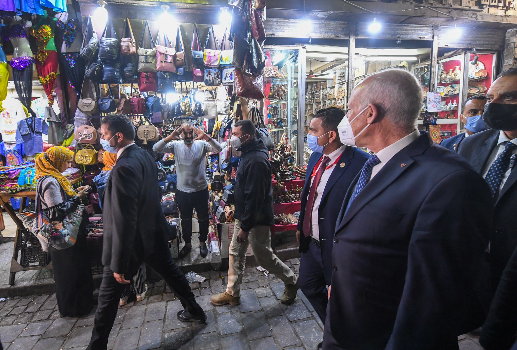 الرئيس التونسى فى شارع المعز (1)