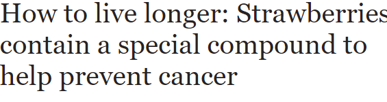 الفراولة تحمة من الاصابة بالسرطان 