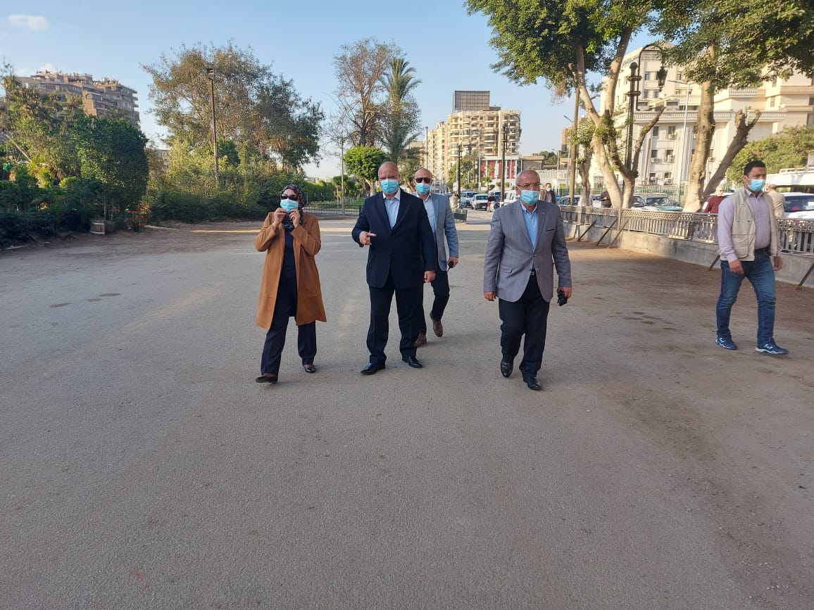 محافظ القاهرة بمسار نقل المومياوات محافظ القاهرة بمسار نقل المومياوات
