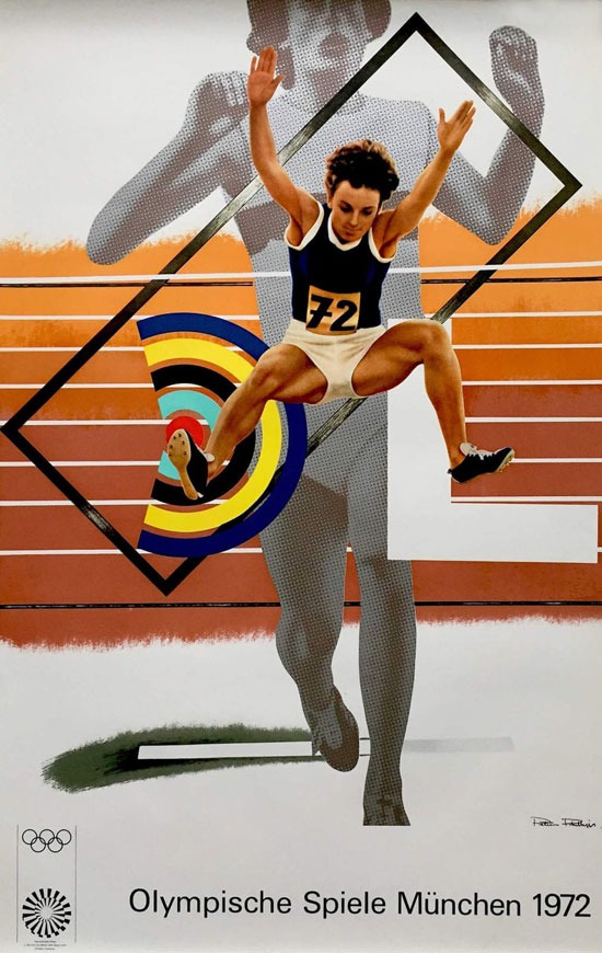 ملصق فني ترويجي لأولمبياد ميونيخ 1972
