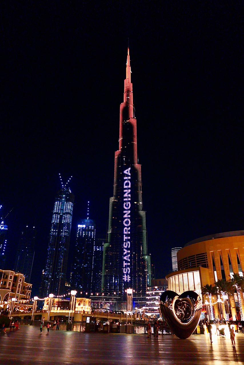 برج خليفة يدعم الهند