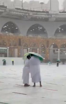 امطار المسجد الحرام