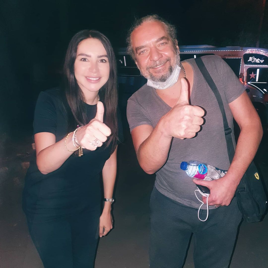 انجى علاء والمخرج احمد نادر جلال