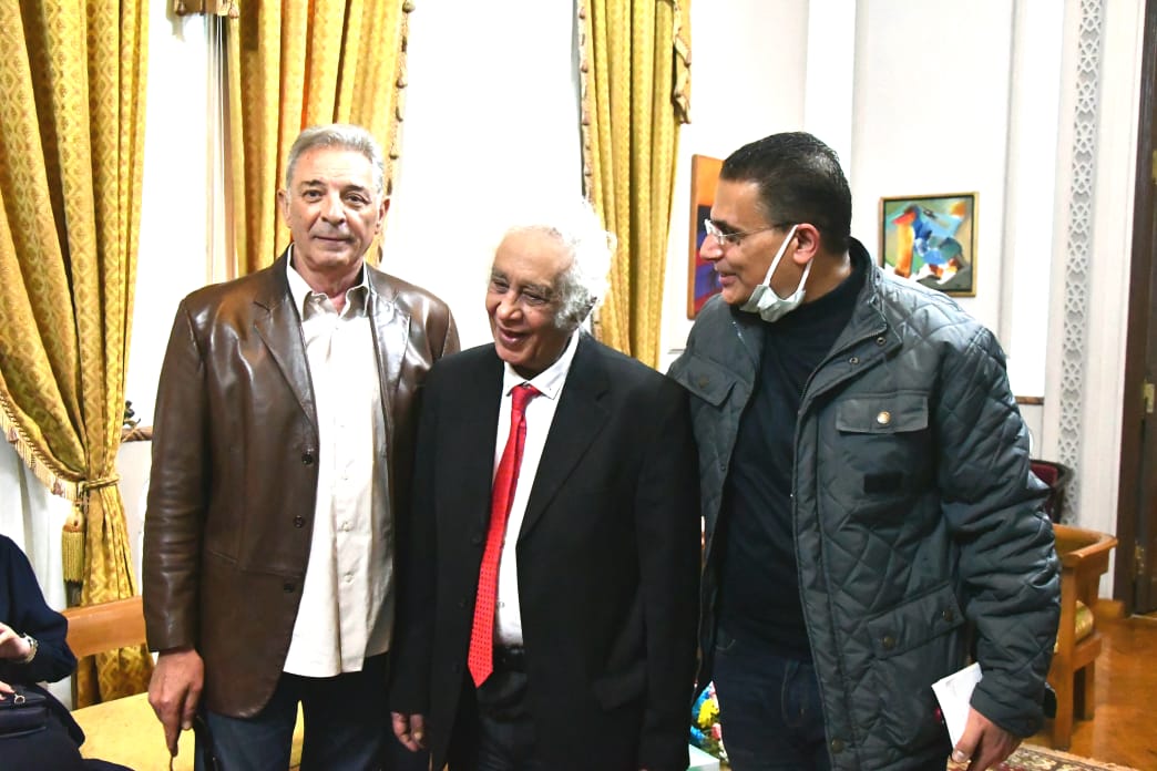الفنان محمود حميدة مع المفكر السيد امام