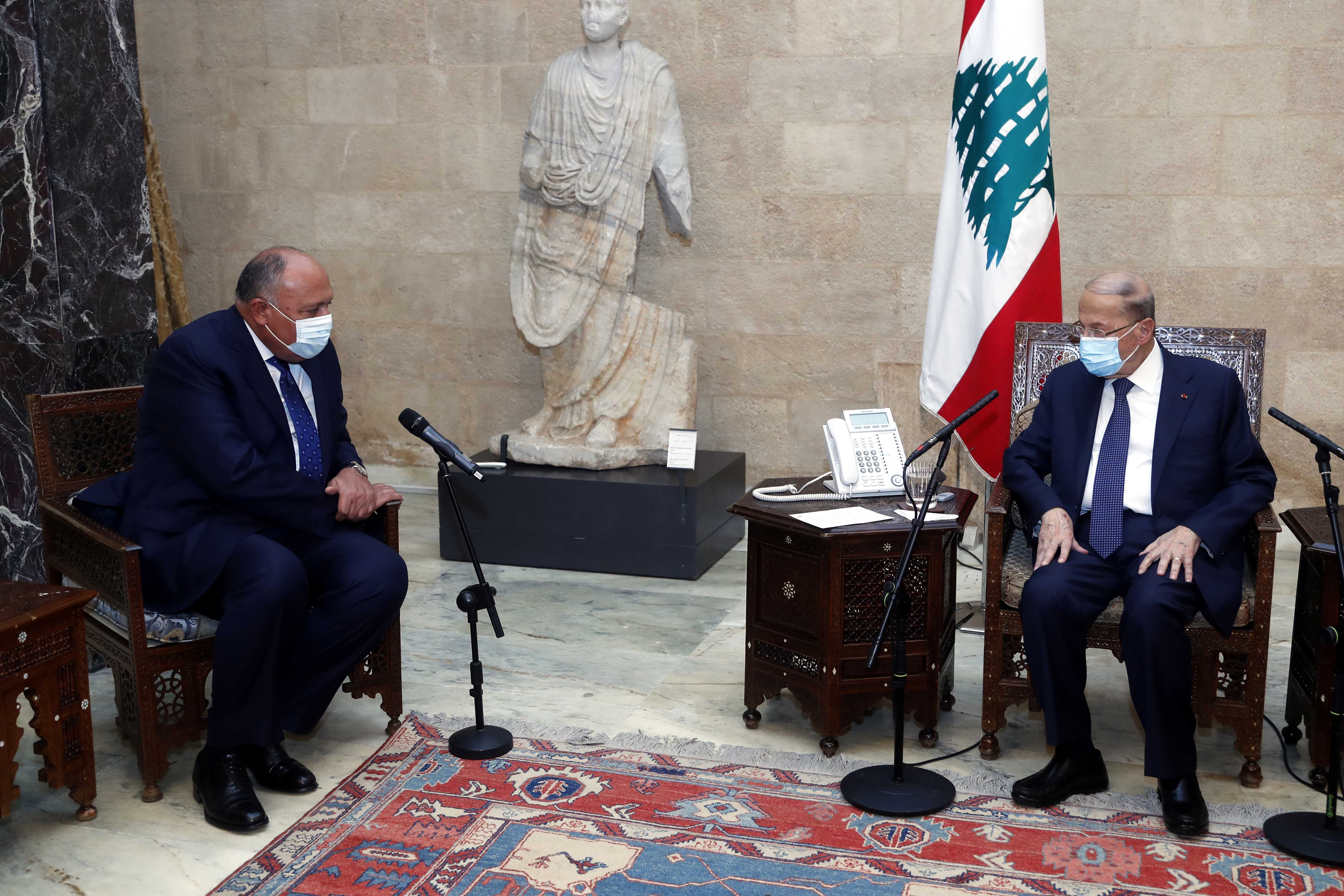 وزير الخارجية يلتقى الرئيس اللبنانى العماد ميشال عون