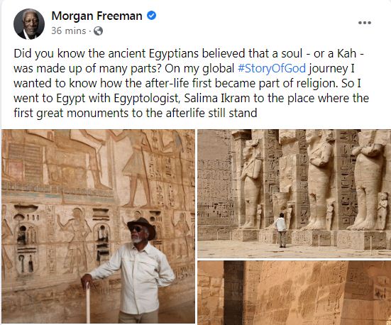 قبل مورجان فريمان 7 نجوم عالميين تمتعوا بمشاهدة الحضارة المصرية فى 12 صورة اليوم السابع