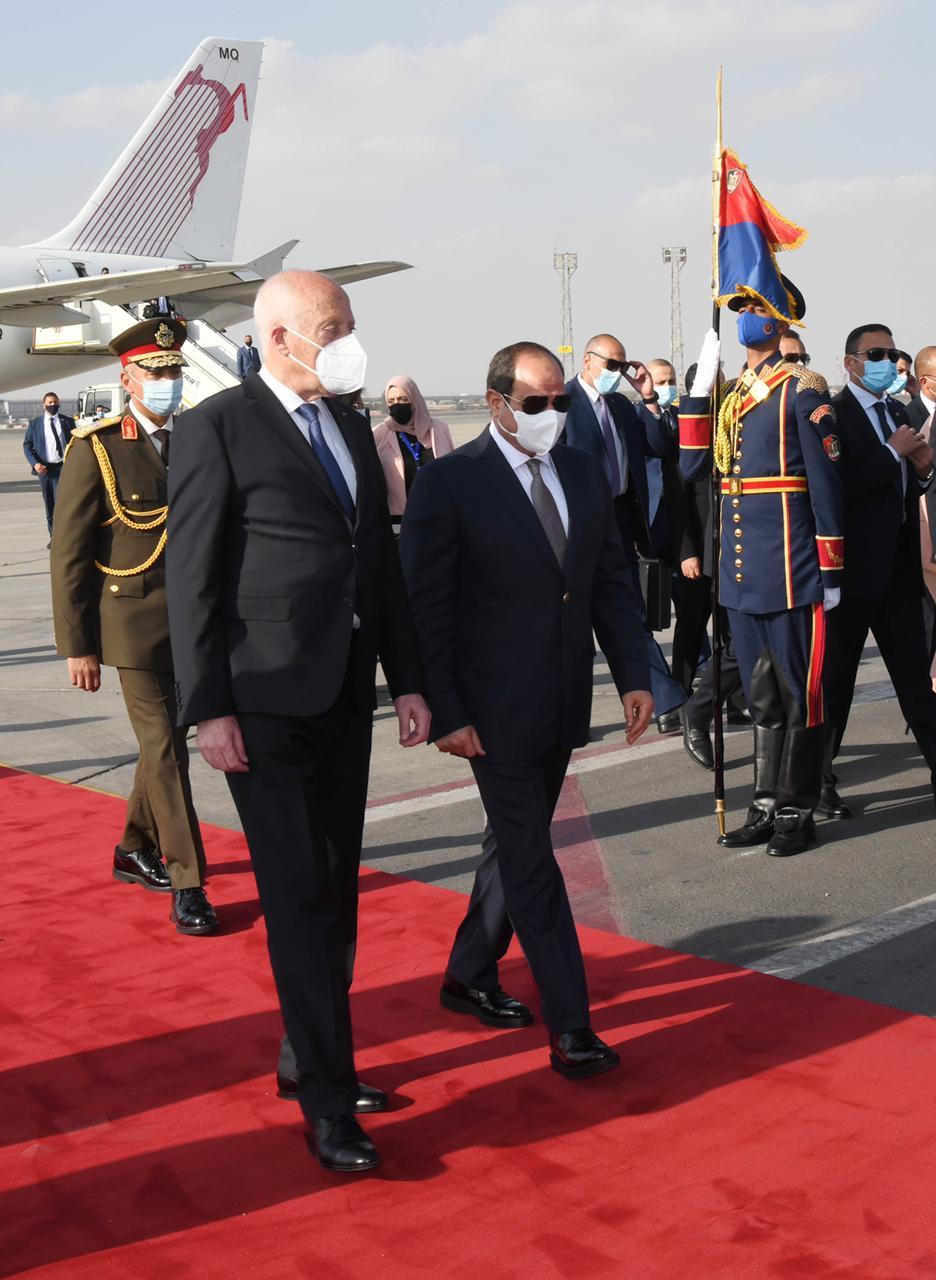 الرئيس السيسي يستقبل نظيره التونسى قيس سعيد (3)