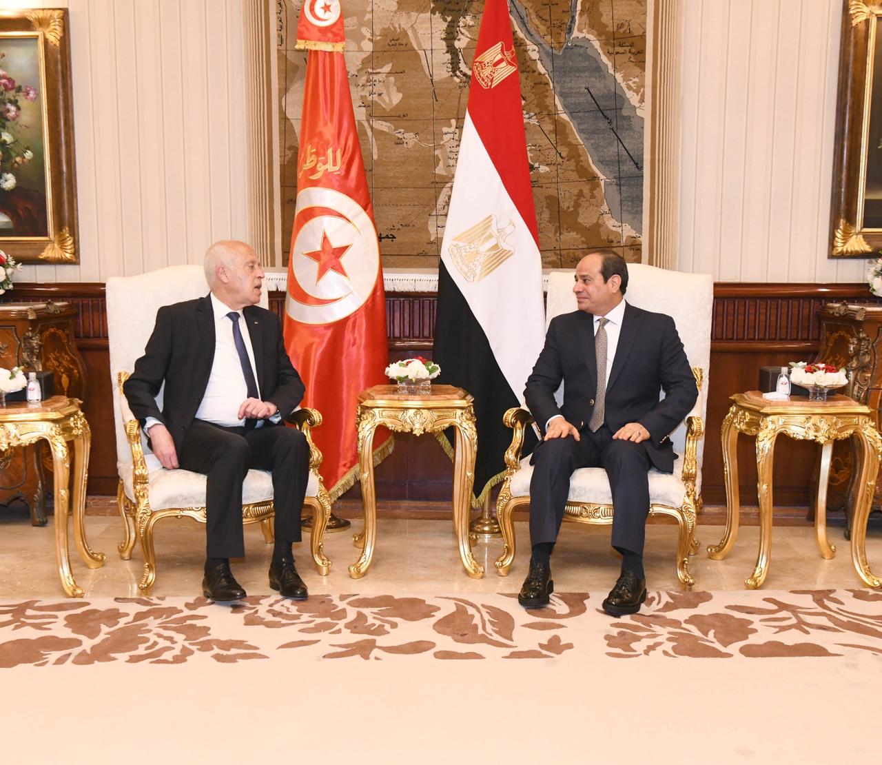 الرئيس السيسي يستقبل نظيره التونسى قيس سعيد (5)
