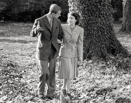 فيليب وإليزابيث في شهر العسل في نوفمبر 1947