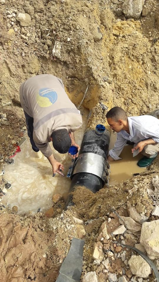 أعمال إصلاح الماسورة أسفل دائرى البساتين  (2)