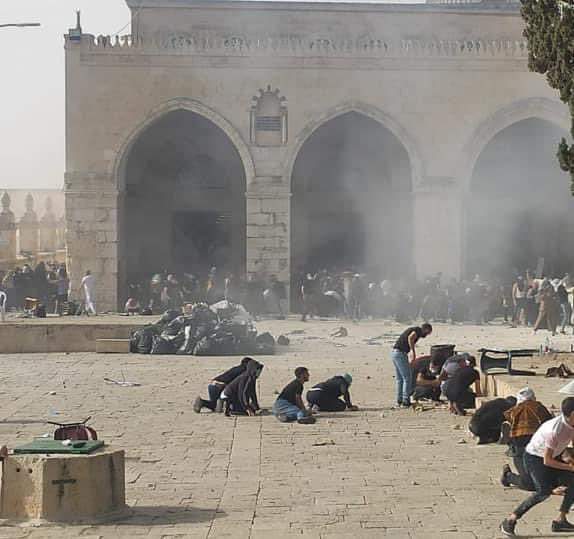 المواجهات فى ساحة المسجد الأقصى