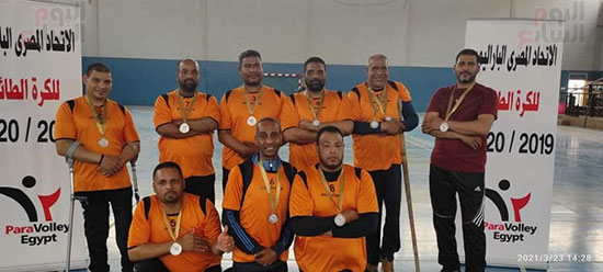 تكريم فريق نادي الارادة والتحدي لكرة الطائرة جلوس بعد صعودهم للممتاز