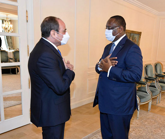 الرئيس-السيسي-يلتقى-الرئيس-السنغالى-ماكي-سال