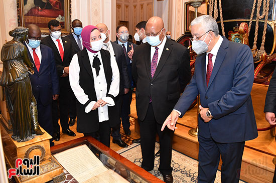 المستشار حنفى جبالى رئيس مجلس النواب ورئيس برلمان زيمبابوي جاكوب موديندا (10)