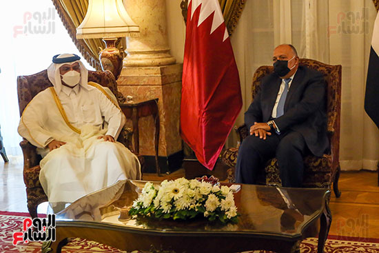 وزير الخارجية يستقبل نظيره القطرى (1)