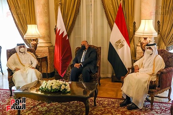وزير الخارجية يستقبل نظيره القطرى (13)