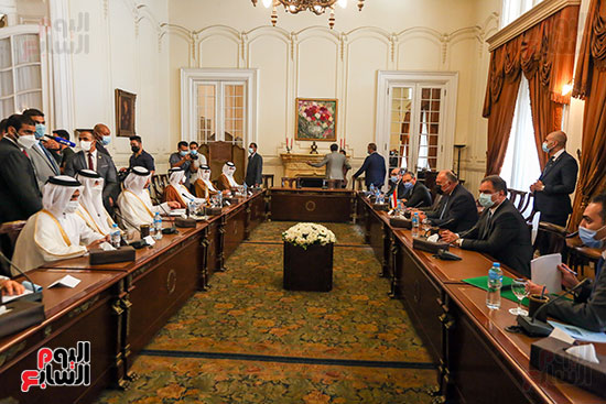 وزير الخارجية يستقبل نظيره القطرى (12)