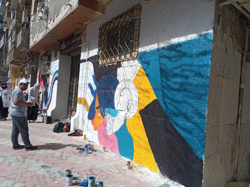 لوحة في شارع ابراهيم المغازي