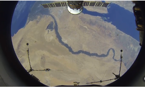 صورة جوية لنهر النيل من الفضاء