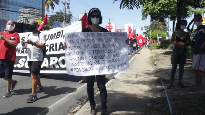 مظاهرات فى البرازيل بسبب كورونا