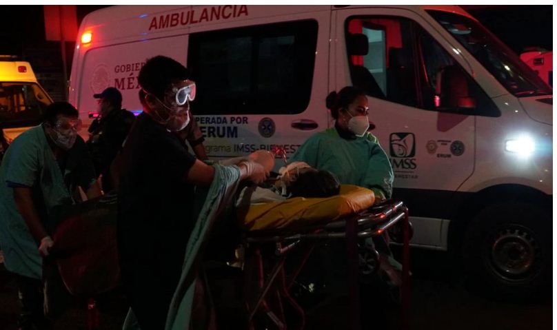 مصابين بحادث مترو انفاق المكسيك