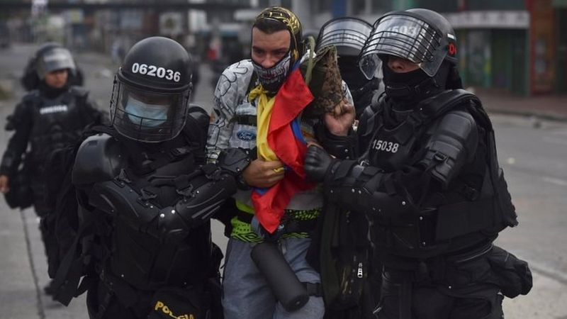 كولومبيا واحتجاجات