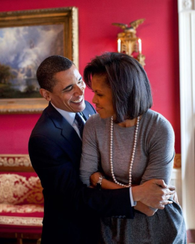 باراك أوباما وزوجته ميشيل أوباما