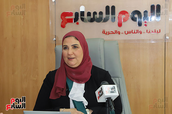 الدكتورة نيفين القباج، وزيرة التضامن الاجتماعى، ندوة اليوم (2)