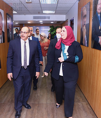رئيس التحرير مع وزيرة التضامن
