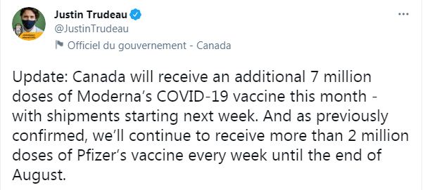 رئيس وزراء كندا على تويتر