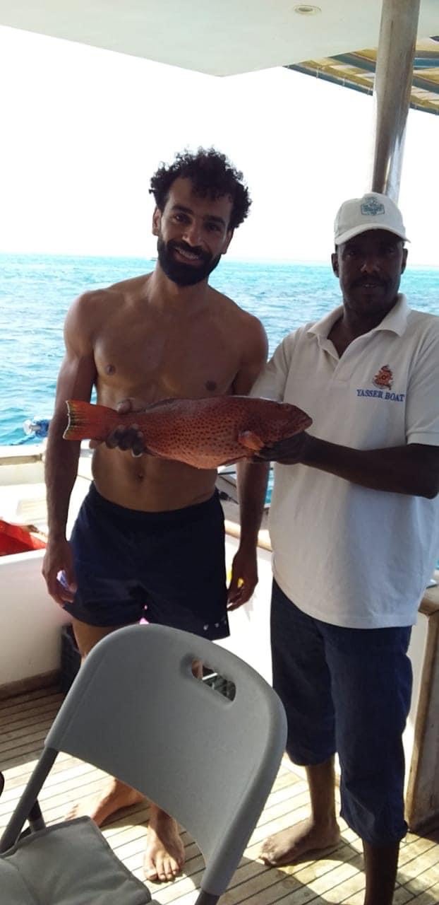 محمد صلاح خلال رحلة صيد محمد صلاح خلال رحلة صيد