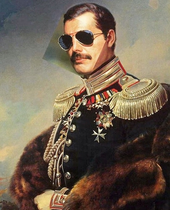 تم لصق وجه  فريدي ميركوري على صورة الأمير أندريه أوبولينسكي