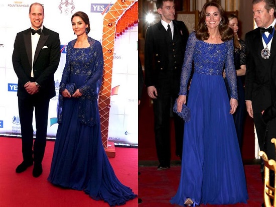 Kate in a blue dress