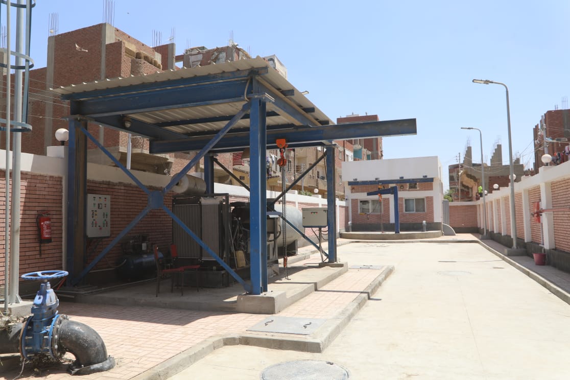 محطة الصرف الصحي بقرية الصغيرة بأوسيم