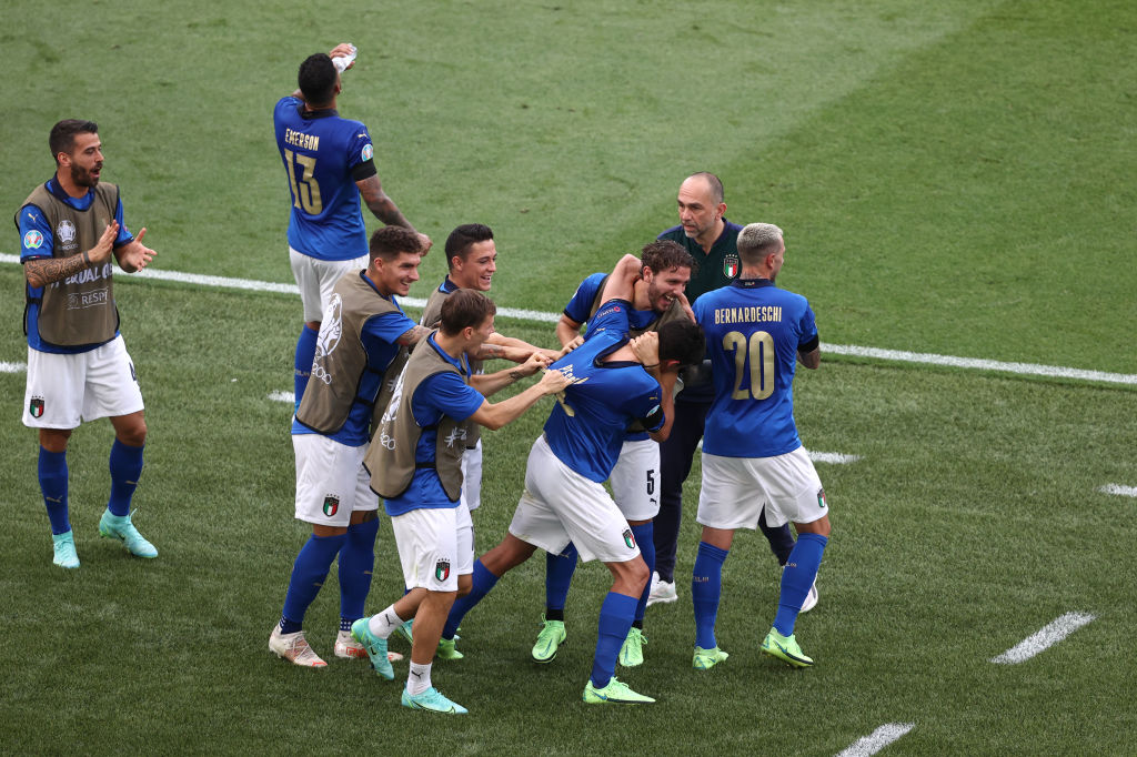 احتفال المنتخب الإيطالي