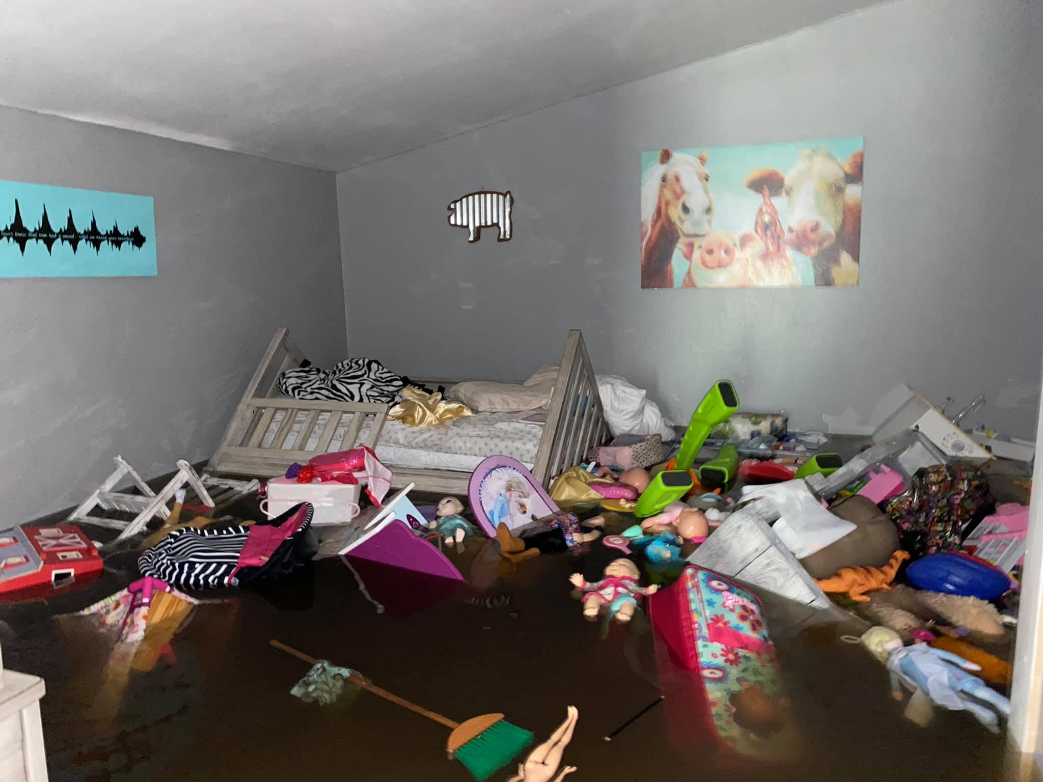 تاثر  المنازل بسبب الفيضان