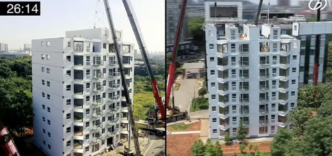 بناء صينيون يشيدون مبنى 10 طوابق × 29 ساعة (4)