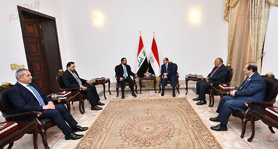 صور الرئيس السيسي و محمد الحلبوسي، رئيس مجلس النواب العراقي (4)