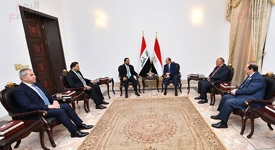 صور الرئيس السيسي و محمد الحلبوسي، رئيس مجلس النواب العراقي (3)