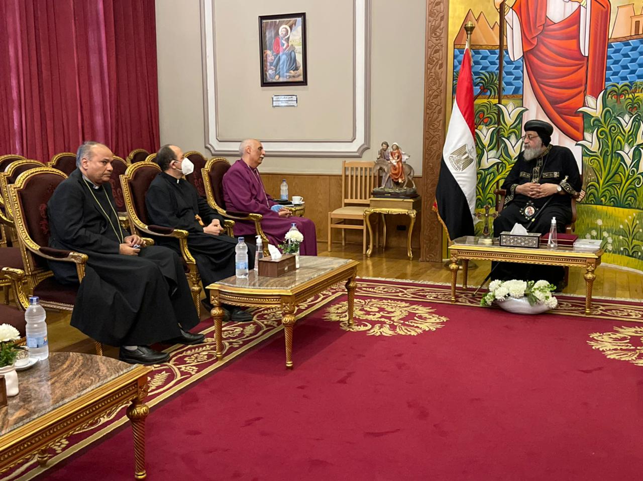 رئيس الكنيسة الأسقفية مع البابا تواضروس
