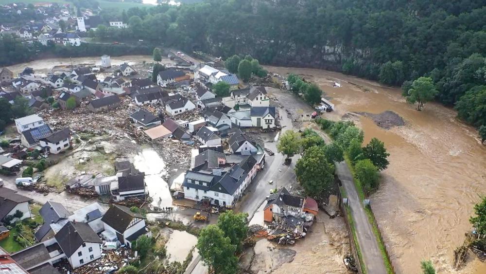 غرق مناطق واسعة بسبب الفيضان