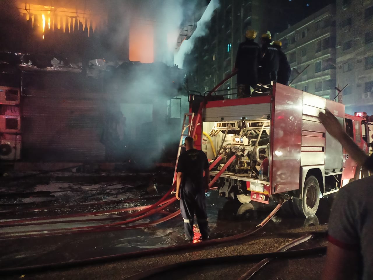 حريق محلات الطالبية