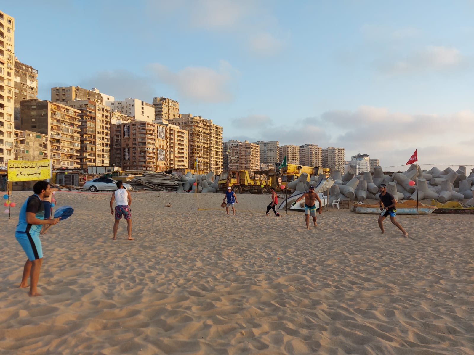 افتتاح ملعب راكت على الشواطئ بالإسكندرية