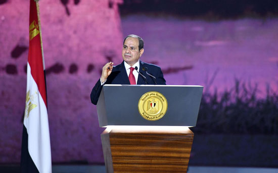الرئيس السيسي خلال إطلاق المشروع القومى لتنمية الريف المصرى