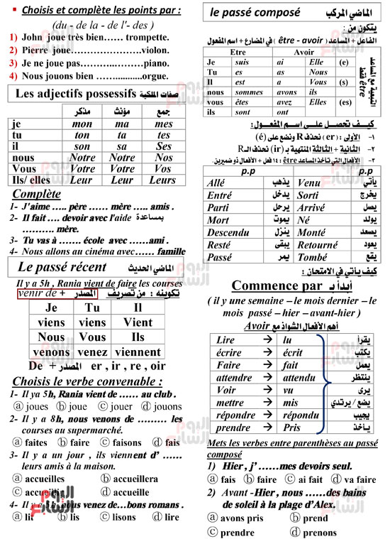 اللغة الفرنسية (7)