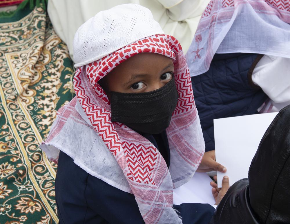 طفل مسلم فى كينيا أثناء صلاة العيد